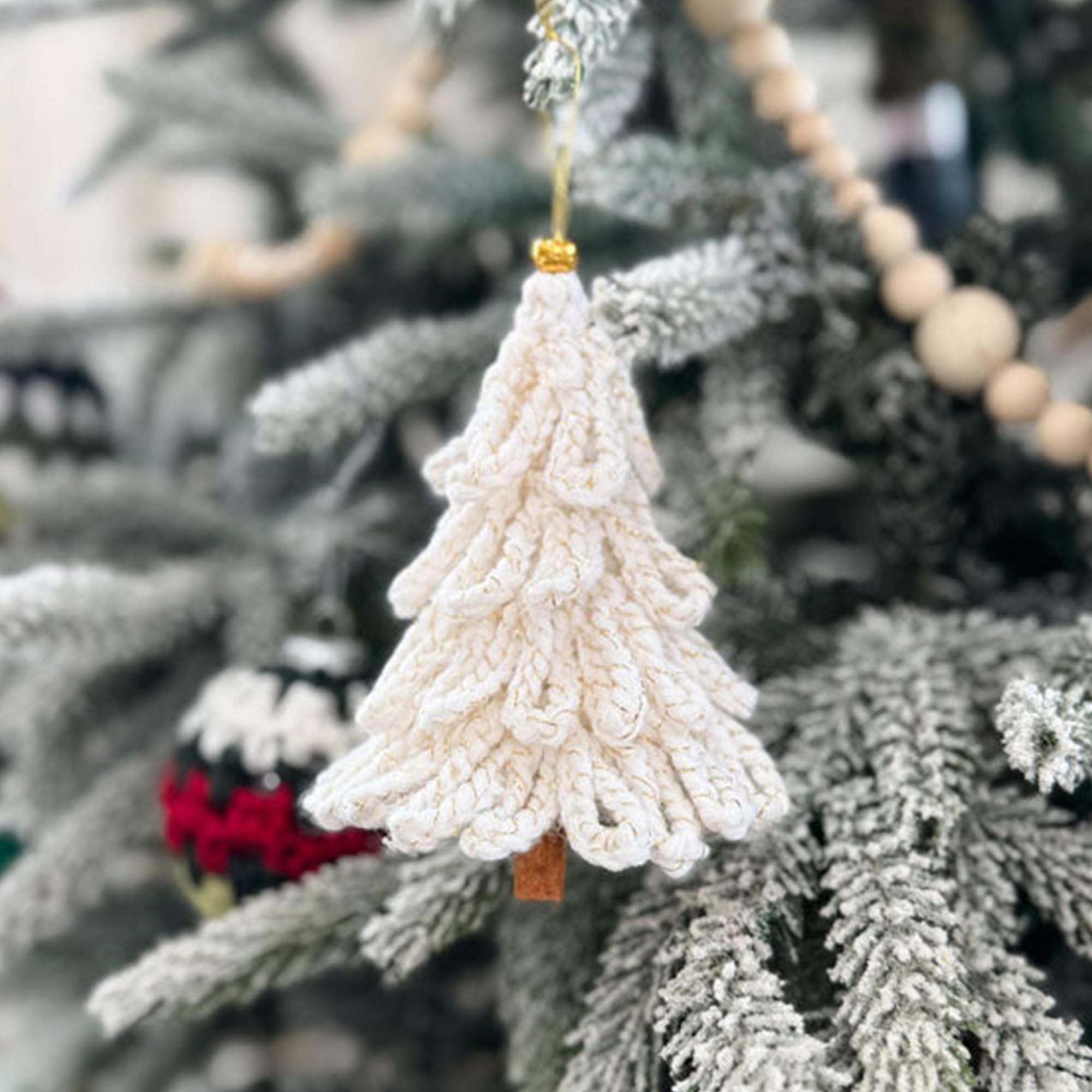 Mary Maxim Christmas Crochet Kit - Mini Loopy Trees Ornaments - Easy Crochet Christmas Tree Kit - Includes Sparkle Yarn and Pattern - Makes 24 Mini Trees - Image 8