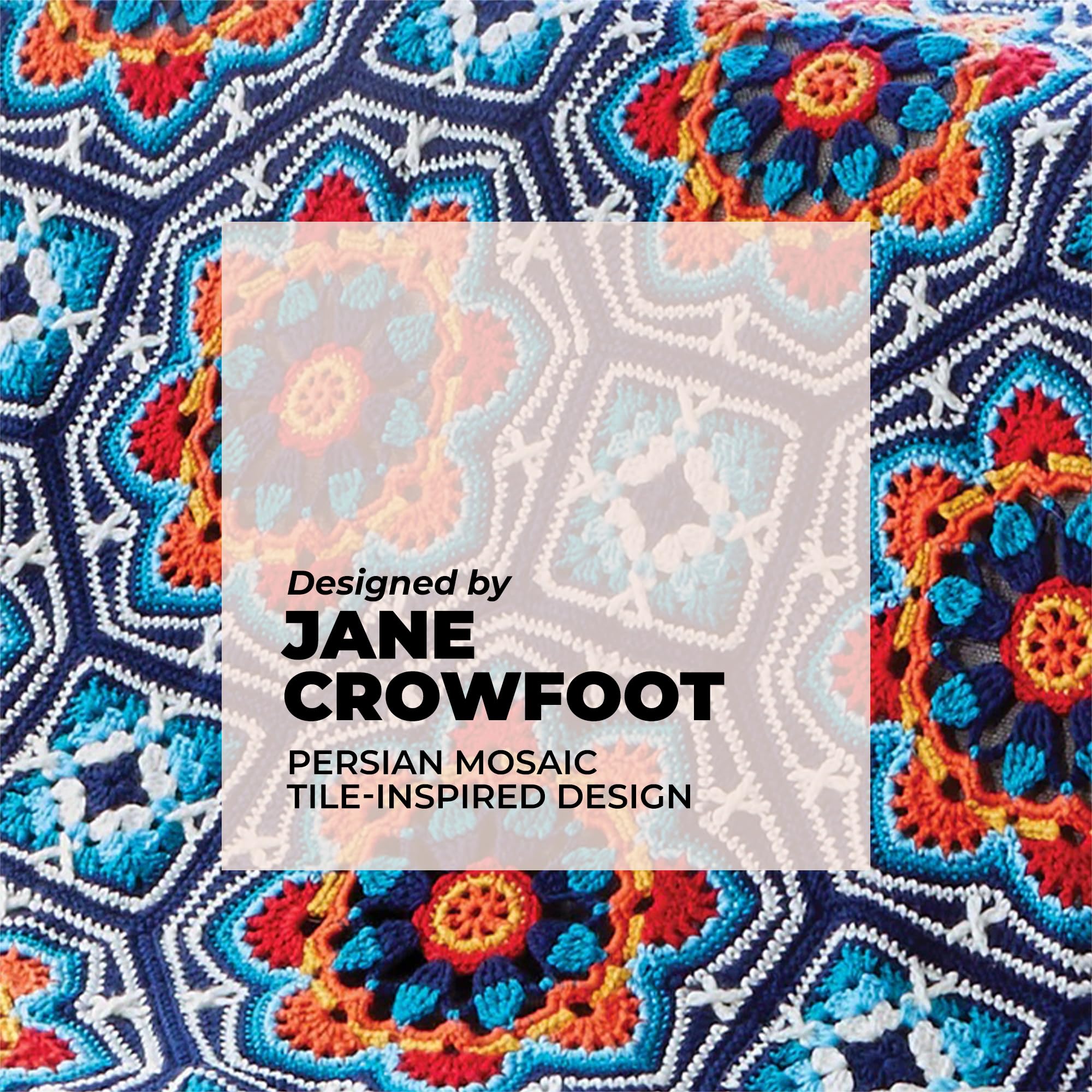 Mary Maxim Crochet Afghan Kits with Premier Everyday DK Yarn, Intermediate Crocheting Kit for Adults, Pattern, Instructions, and Yarn Included, Elegant Afghan Blanket, Persian Tiles - Image 4