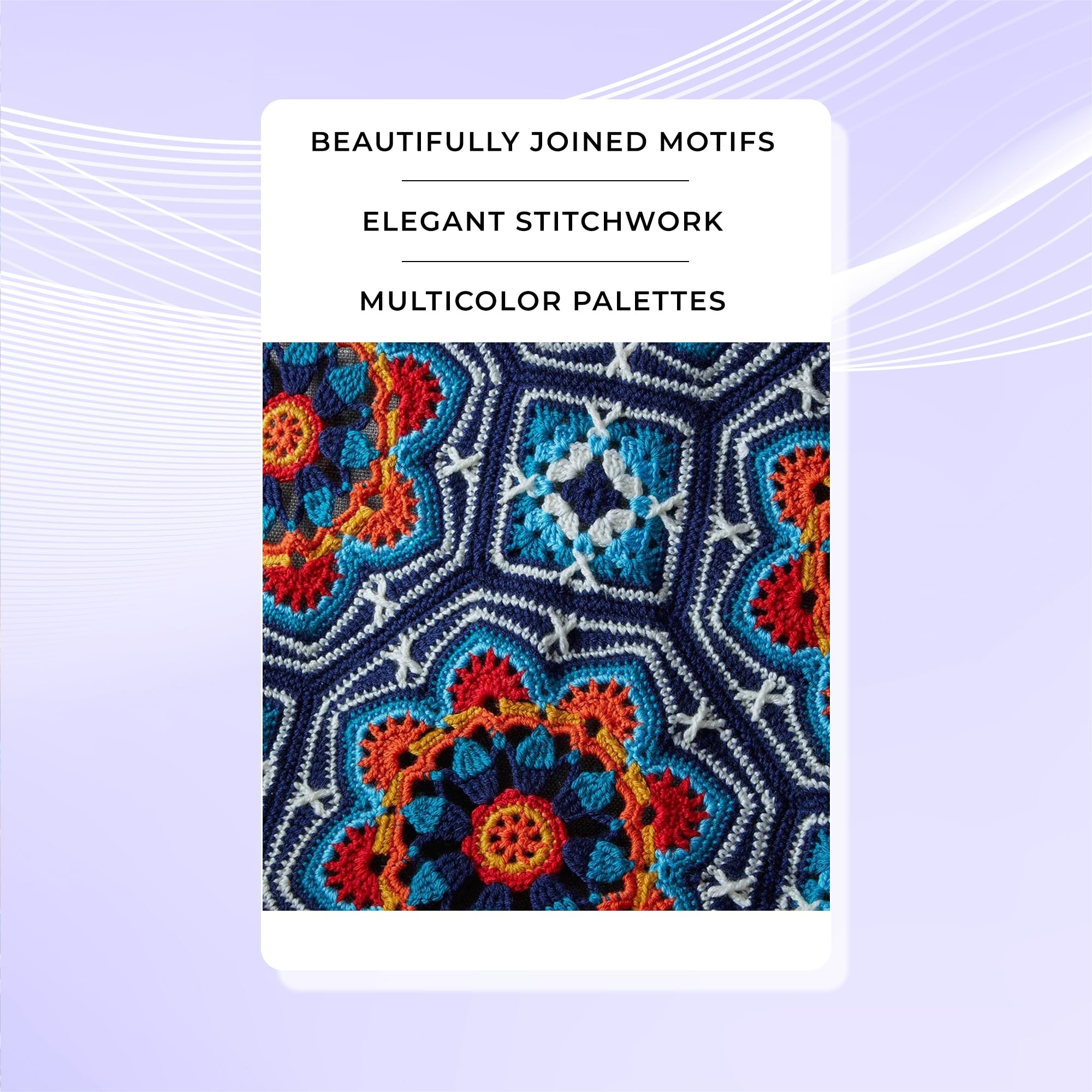 Mary Maxim Crochet Afghan Kits with Premier Everyday DK Yarn, Intermediate Crocheting Kit for Adults, Pattern, Instructions, and Yarn Included, Elegant Afghan Blanket, Persian Tiles - Image 5