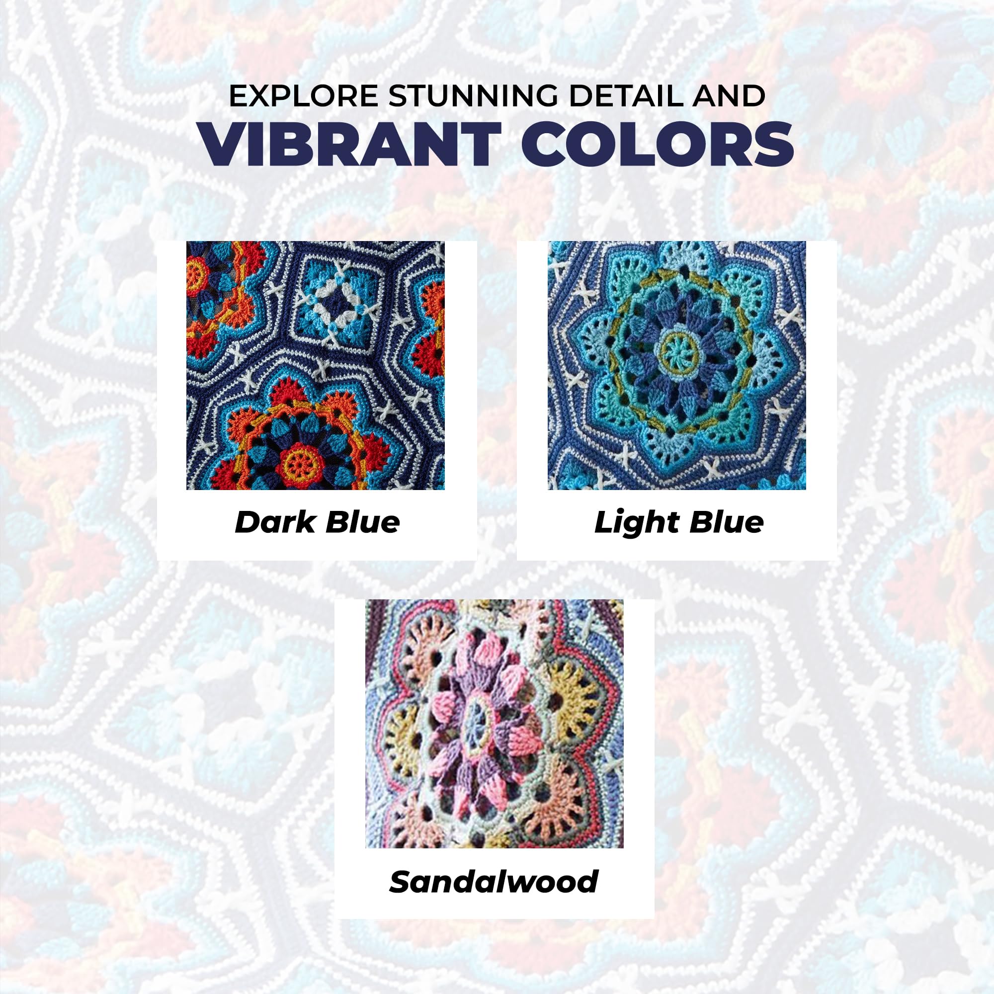 Mary Maxim Crochet Afghan Kits with Premier Everyday DK Yarn, Intermediate Crocheting Kit for Adults, Pattern, Instructions, and Yarn Included, Elegant Afghan Blanket, Persian Tiles - Image 7