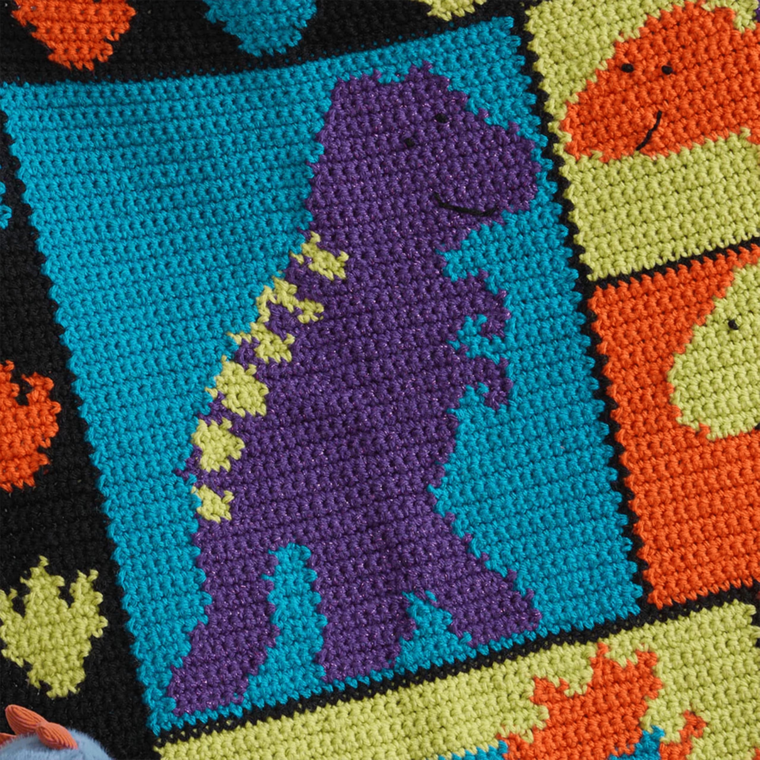 Mary Maxim Dino Friends Toddler Blanket Crochet Kit, Intermediate Crochet Blanket Kit Includes Starlette and Starlette Sparkle Yarn and Pattern, Finished Size 36 x 40 Inches - Image 7