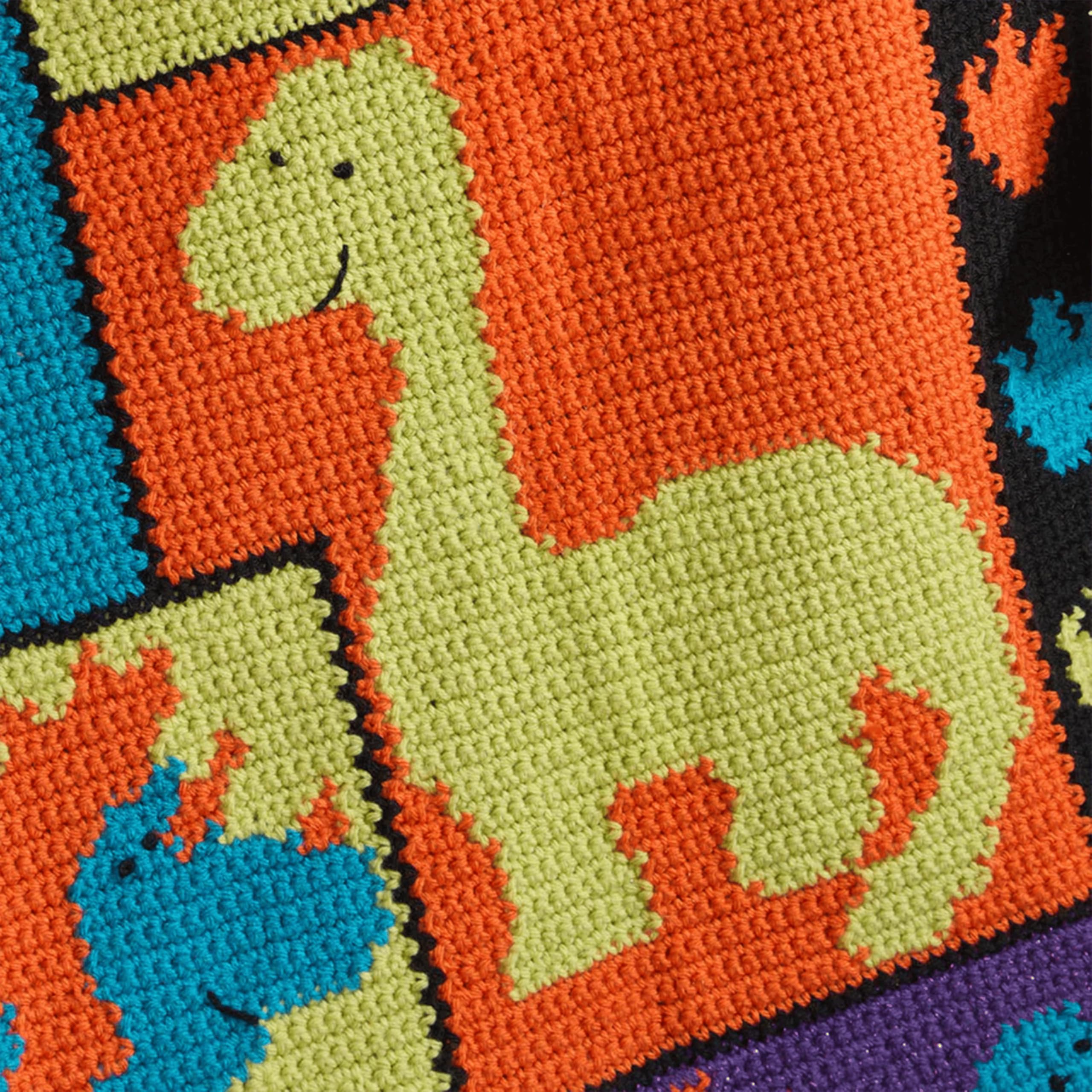 Mary Maxim Dino Friends Toddler Blanket Crochet Kit, Intermediate Crochet Blanket Kit Includes Starlette and Starlette Sparkle Yarn and Pattern, Finished Size 36 x 40 Inches - Image 8