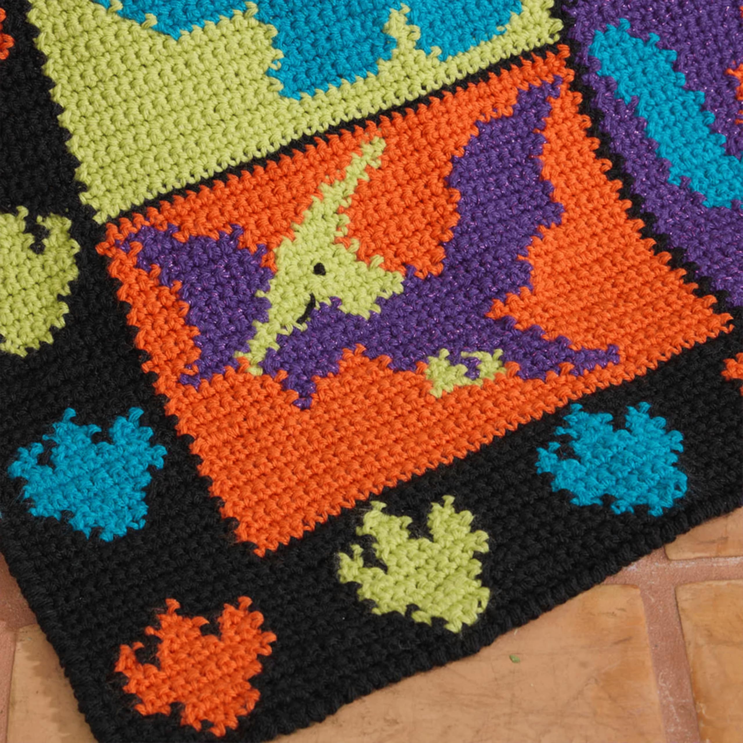 Mary Maxim Dino Friends Toddler Blanket Crochet Kit, Intermediate Crochet Blanket Kit Includes Starlette and Starlette Sparkle Yarn and Pattern, Finished Size 36 x 40 Inches - Image 9