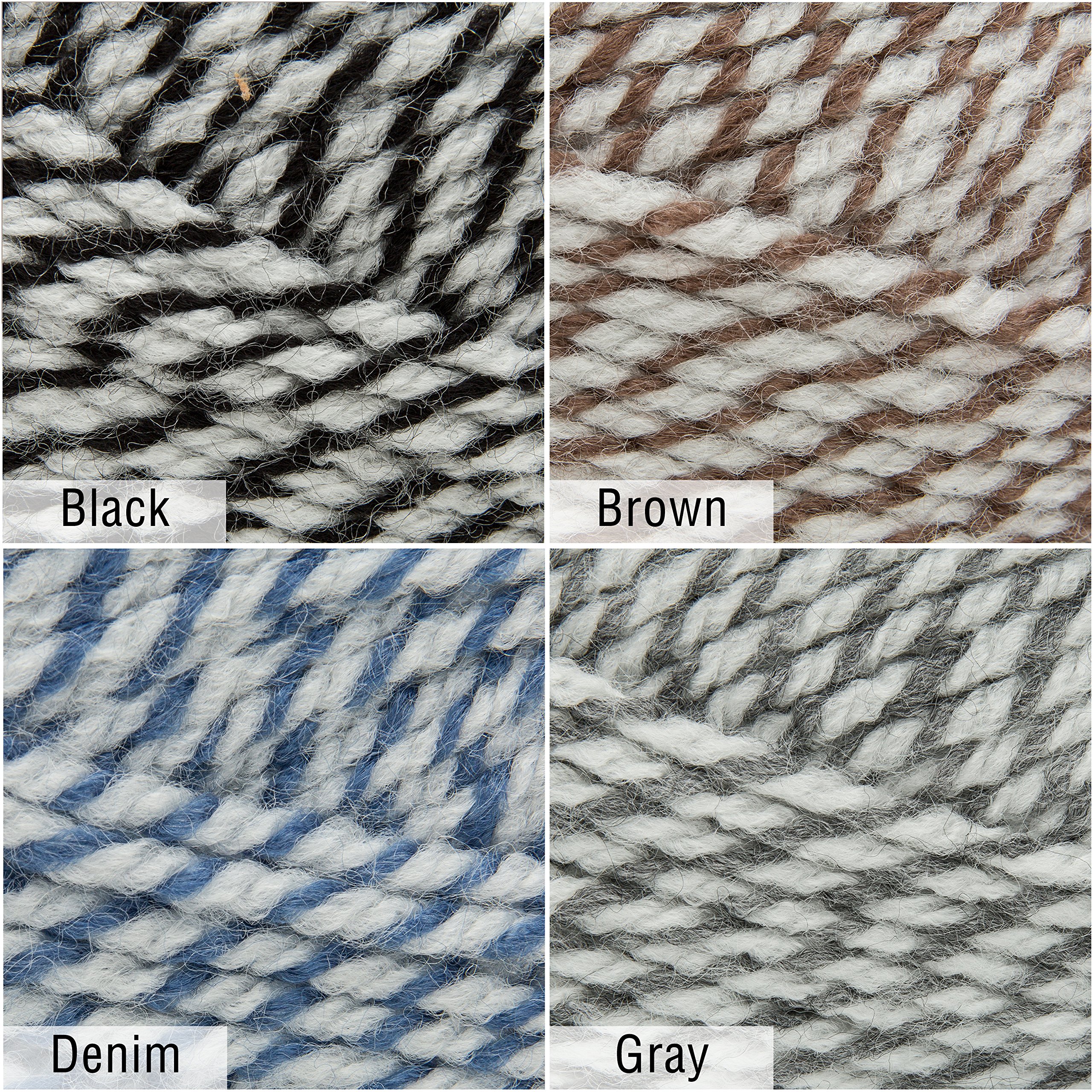 Mary Maxim Starlette Ragg Yarn “Black” | 4 Medium Worsted Weight Yarn for Knit & Crochet Projects | 100% Acrylic | 3 Ply - 216 Yards - Image 5